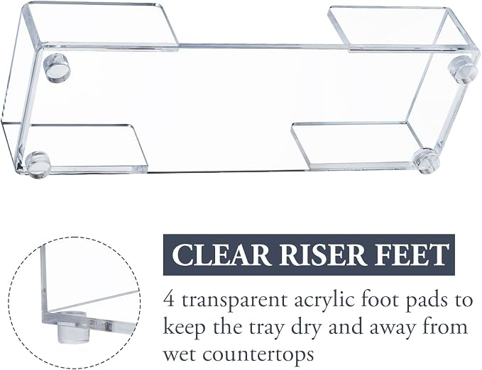 MyGift Clear Acrylic Z-Fold Paper Towel Holder Dispenser Tray, Countertop - Image 4