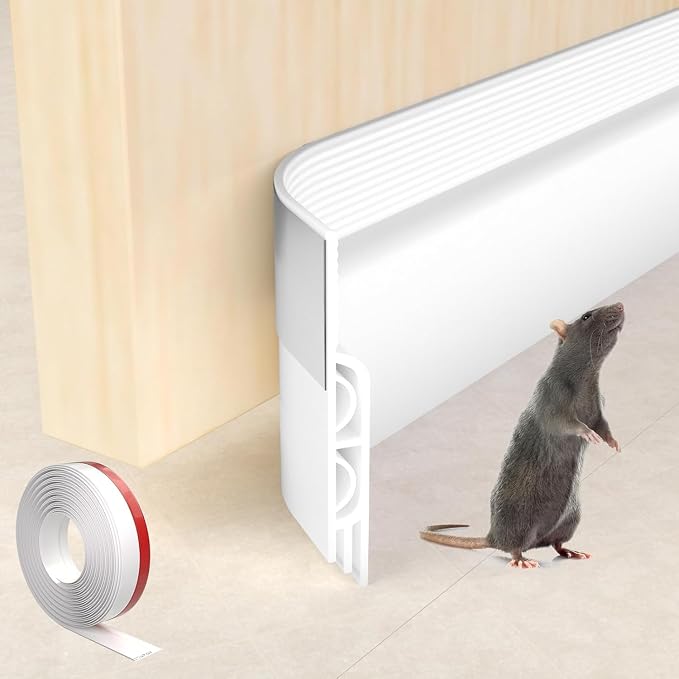 KNEELISA 78" White Under Door Draft Stopper Interior by KNEELISA