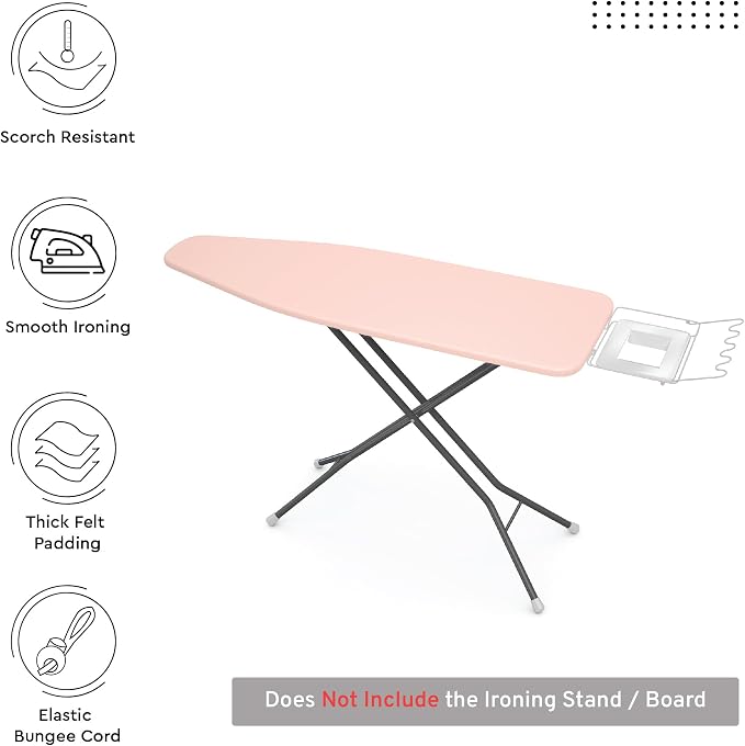 Encasa XO Ironing Board Cover and Pad, Wide 49"x18" - Image 2