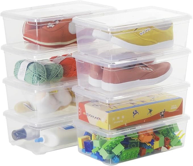 Stackable Plastic Storage Shoebox by OMNISAFE