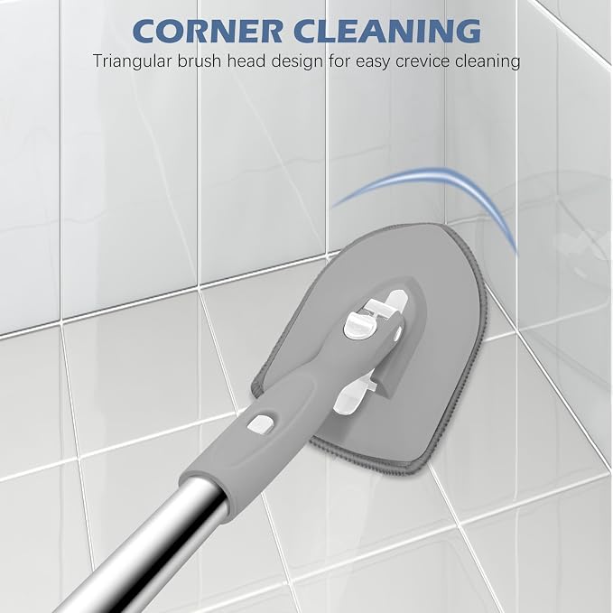 SetSail Tile Tub Scrubber Brush 3-in-1 Long Handle Shower Scrubber, 180° - Image 5