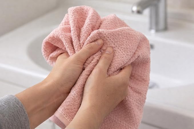 Light Pink Kitchen Hand Dish Towels, 100% Cotton - Image 5