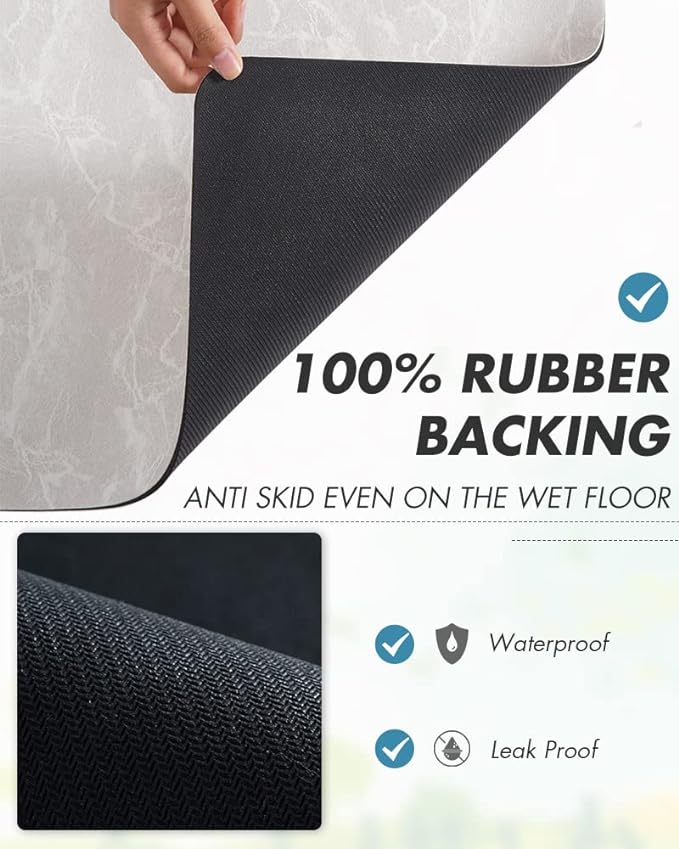 AMOAMI-Coffee Mat Hide Stain Rubber Backed Absorbent Dish Drying Mat - Image 5