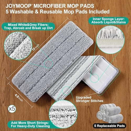 JOYMOOP Flat Mop System, Microfiber Mop and Bucket Set, Household & Commercial - Image 5