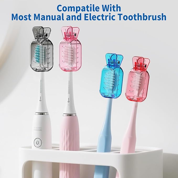 Toothbrush Covers Caps, Clip-On Toothbrush Protector - Image 2
