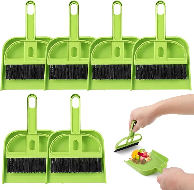 Healifty 18 Pack Mini Dust Pan and Brush Set, Small Broom and Dustpan by Healifty