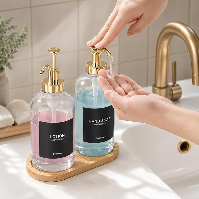Glass Soap Dispenser Set 2 - Image 3