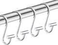 Silver Shower Curtain Hooks, Rust Proof Shower Curtain Rings by CHICTIE