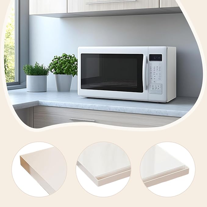 Generic Slide Out Kitchen Appliance Stand Storage Shelf Adjustable for Rice Cooker Sturdy Versatile with 2 Tiers Extended Work Table, White