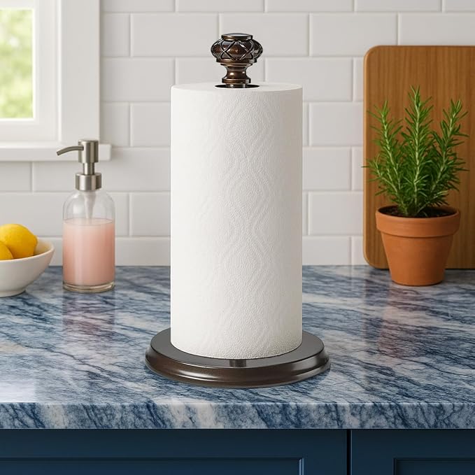Paper Towel Holder Stand for Countertop, Decorative Freestanding - Image 3