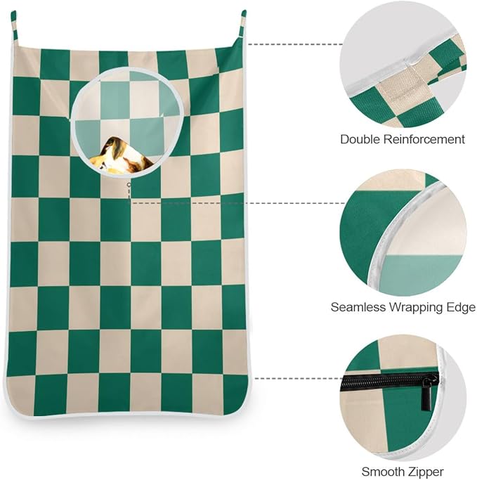 1PC Hanging Laundry Hamper Bag Over the Door Laundry Hamper Wall Hamper Large - Image 6