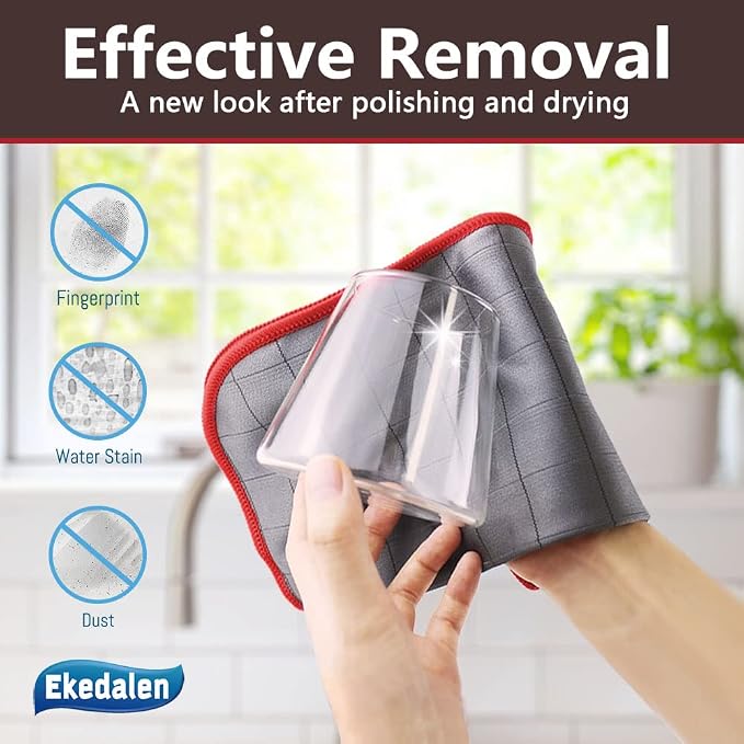 Ekedalen Microfiber Cleaning Cloth Lint Free Glass Polish - Image 2