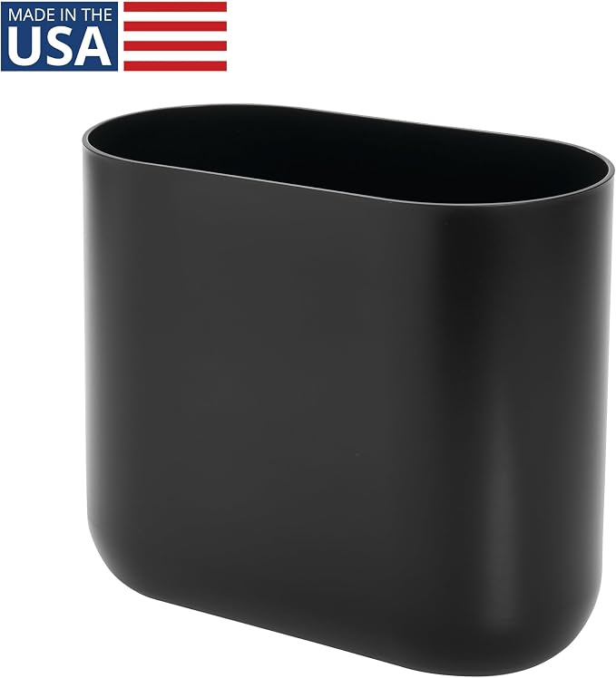 iDesign Small Slim Plastic Bathroom Trash Can - Image 2