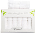 Set of 6 Luxury Wash Cloths for Your Face Viscose Bamboo & Turkish Cotton by MarmarisCo