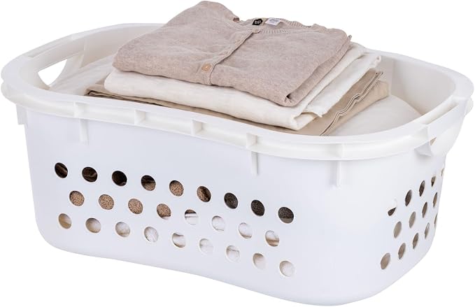 IRIS USA Plastic Laundry Basket 1.5 Bushel, Built-In Handles by IRISUSA