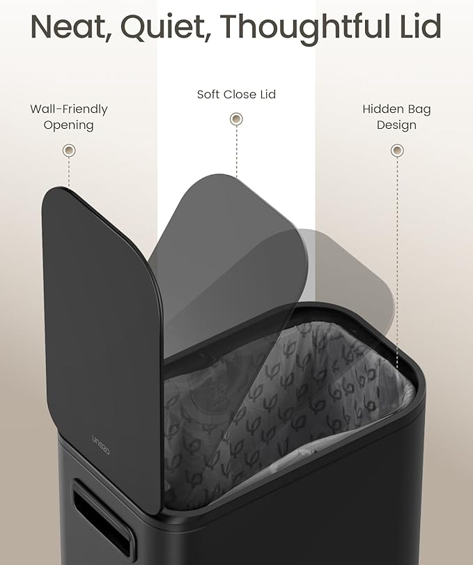 Cesun Small Black Bathroom Trash Can - Image 4