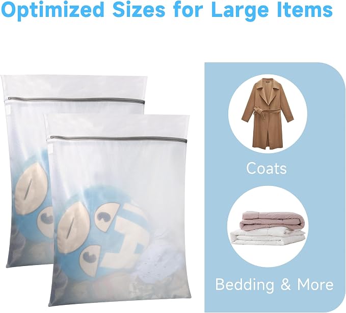 GOGOODA 2 Pack Extra Large Mesh Laundry Bags 24 x 31 in Fine Mesh Wash Bags - Image 2