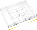 Briwooody Clear Acrylic Drawer Organizer Expandable, 8 Compartments, Large | by Briwooody