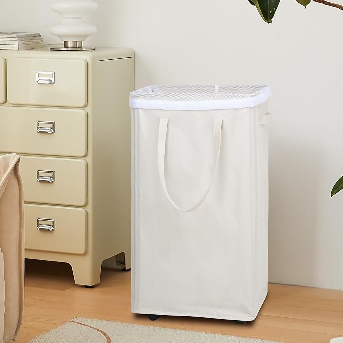 DOKEHOM 90L X-Large Rolling Laundry Basket Hamper on Wheels - Image 9