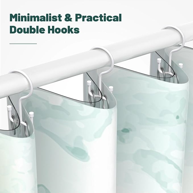 Shower Curtain Hooks, Shower Curtain Rings, Durable Shower Curtain Hangers Rust - Image 6