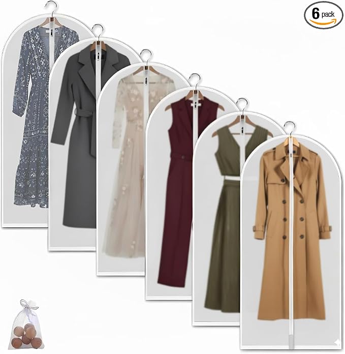 MsKitchen 6 Pack Long Garment Bags by MsKitchen