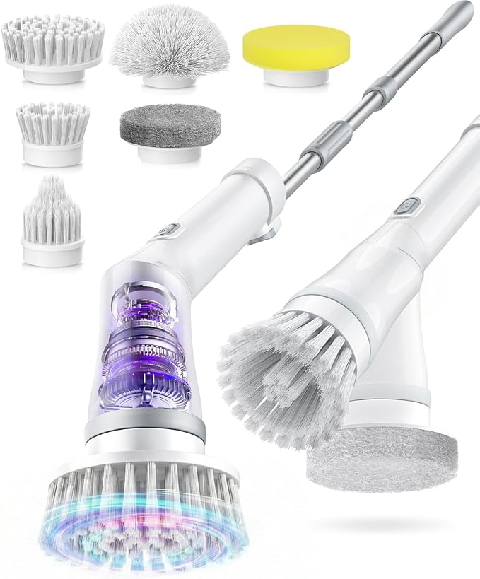 6-in-1 Cordless Electric Spin Scrubber by Lichffy