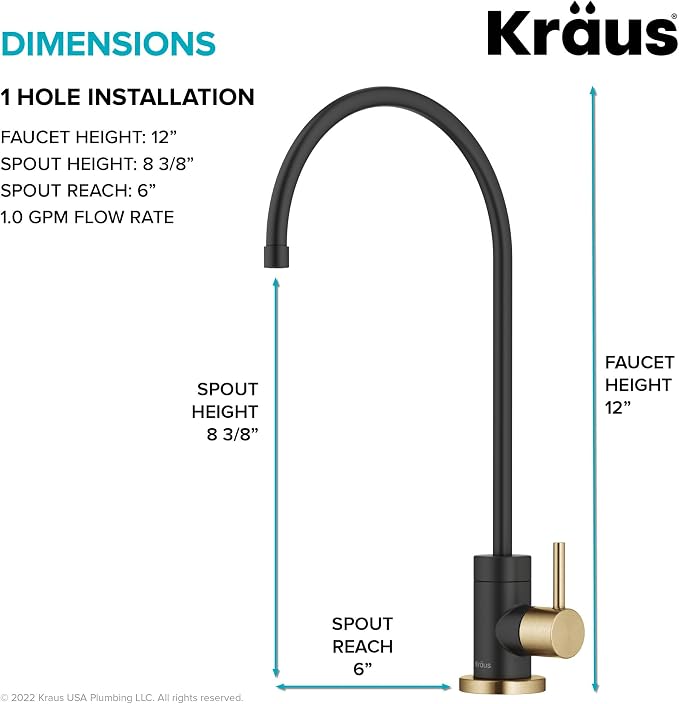 KRAUS Purita™ Single Handle Drinking Water Filter Faucet - Image 4