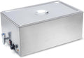 SYBO Commercial Grade Stainless Steel Bain Marie Buffet Food Warmer Steam Table for Catering and Restaurants (1 Section with Tap)