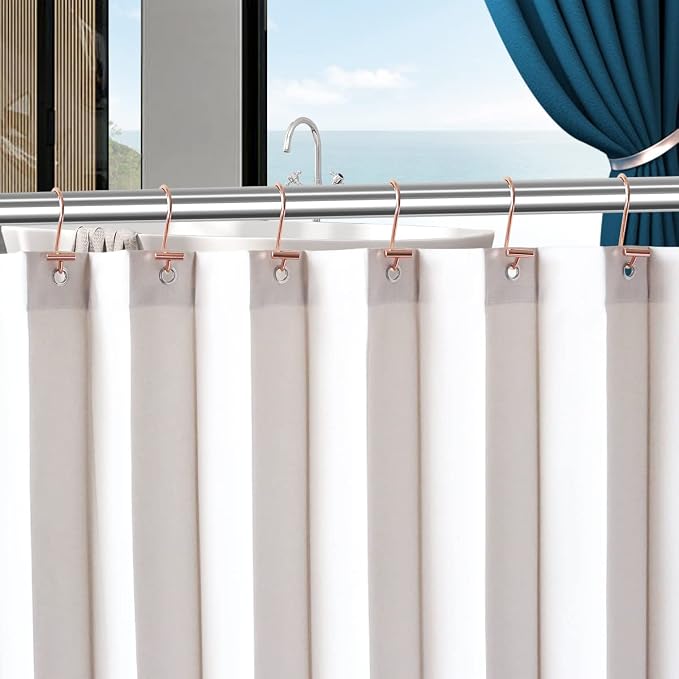 Gracelife Shower Curtain Hooks, T-Bar Decorative Hooks Hangers - Image 5