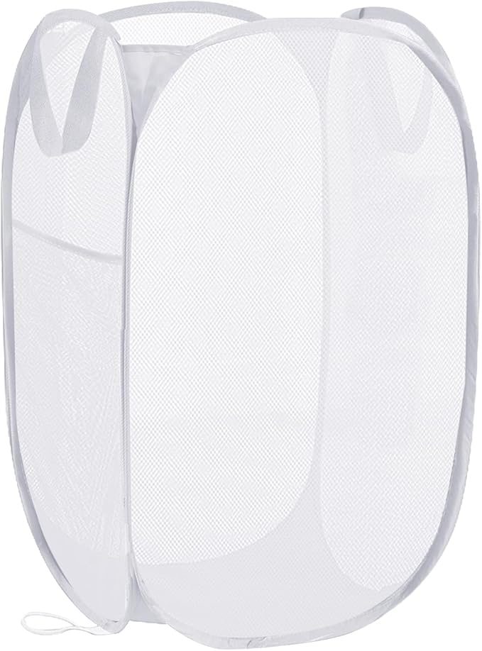 Pop Up Laundry Hamper, Reinforced Mesh Laundry Basket by Aplter