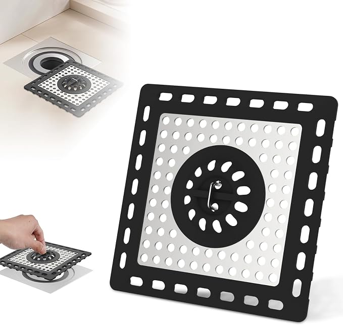 Hibbent Upgraded Shower Drain Hair Catcher, Shower Cover by Hibbent