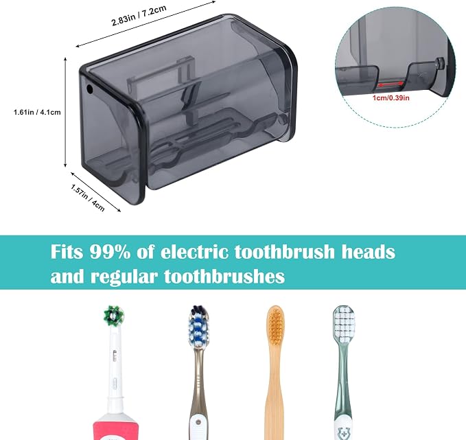 2 PCS Toothbrush Holders Wall Mounted - Image 5