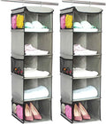 5 Shelves Hanging Closet Organizer, 2 Pack Hanging Storage by BrilliantJo