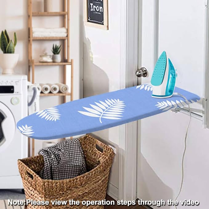 SheeChung 14"x42" Over The Door Ironing Board Cover and Pad, Heat Resistance - Image 5