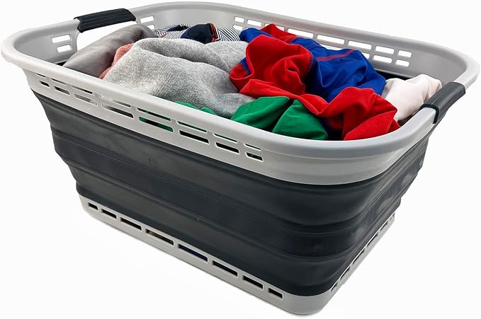 SAMMART 42L Collapsible Plastic Laundry Basket - Image 4