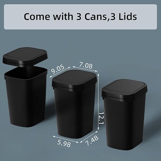 KSSKSS 3 Pack Bathroom Small Trash Can - Image 6
