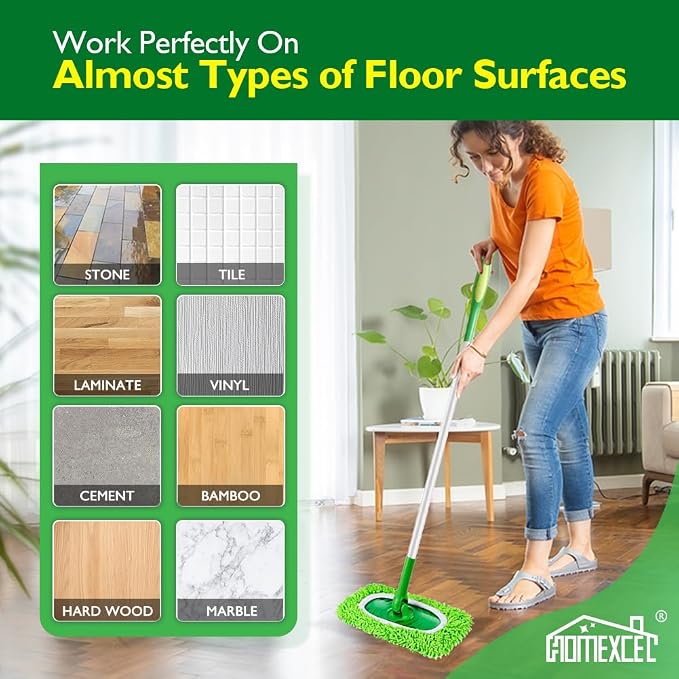 HOMEXCEL Reusable Microfiber Mop Pads Compatible - Image 6