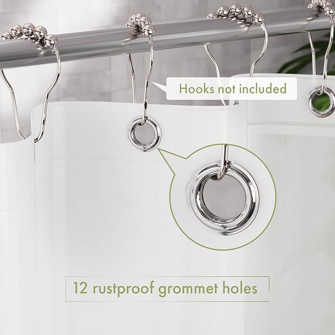 AmazerBath Extra Long Shower Curtain Liner, Plastic Shower Liner 84 Inches Long - Image 4