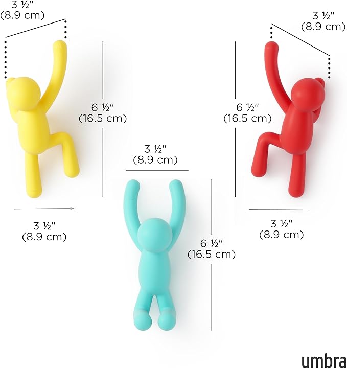 Umbra Buddy Wall Hooks, Wall Mount Coat Hooks - Image 3
