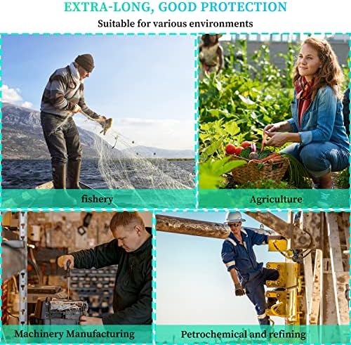 Eiito Extra-Long 26" Rubber Pond Gloves, Chemical Resistant PVC Reusable Heavy - Image 7