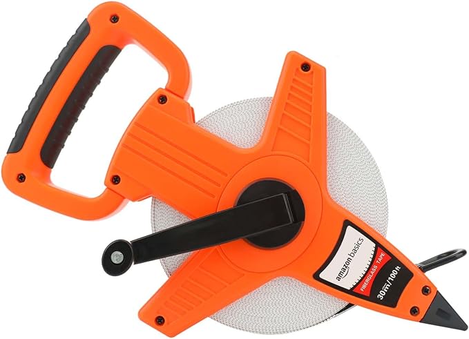 Amazon Basics Open Reel Fiberglass Measuring Tape, Shock-Absorbing Handle - Image 5