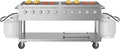 72 in. Commercial Mobile Outdoor Propane Gas Grill, ETL Listed in Stainless-Steel (KM-CGM-72)