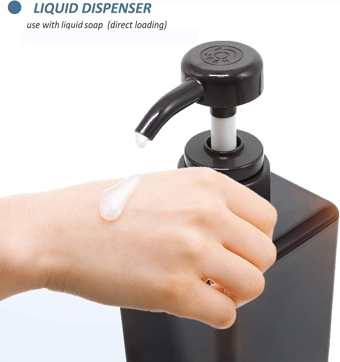 Plastic Pump Bottle Refillable Lotion Soap Dispenser 15oz Amber 2 Pack | Sturdy - Image 3