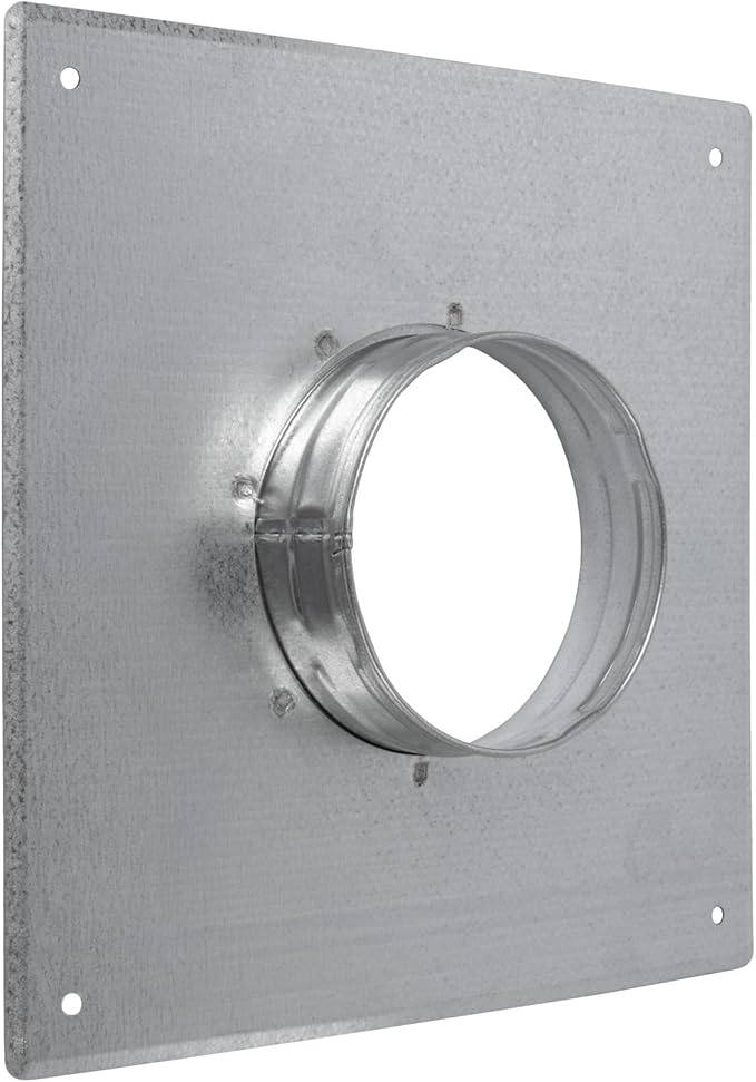 Repa Market 4 Inch Round Duct Flange/Galvanized Steel Vent Connector Plate/Wall or Ceiling Mount Adapter/for Dryer Hose & HVAC/Heavy Duty Air Return, Heating Cooling Exhaust Ventilation Cover