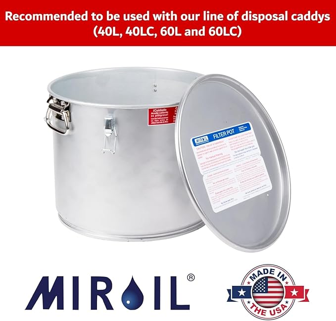 MirOil RB33PS Fryer Filter Bag, EZ Flow Oil Filter Bag, Polish & Extends Life of Hot & Cold Cooking Oil, Maintain Quality & Taste of Fried Foods, Reduce Contaminants for Fryers (Frame Sold Seperately)
