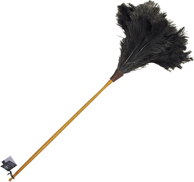 Redecker Premium Ostrich Feather Duster – 43-Inch Waxed Beechwood Handle by Redecker