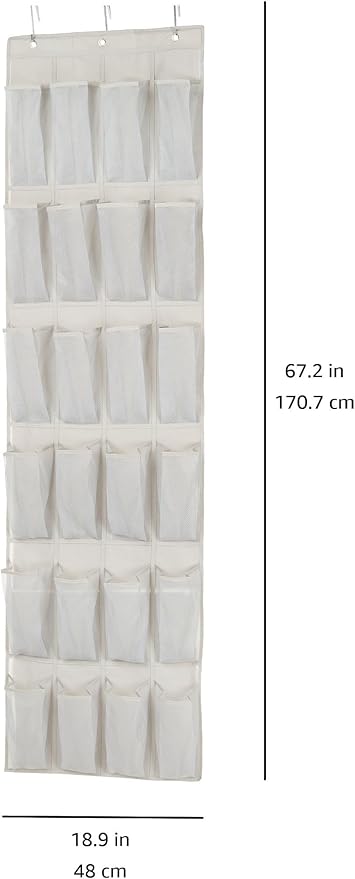 Amazon Basics 24 Medium Mesh Pocket Over-the-Door Hanging Shoe Organizer - Image 6