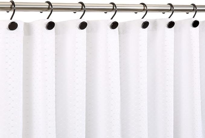 CHICTIE Black Shower Curtain Hooks, 12 Pieces, Shower Curtain Rings, Modern - Image 4