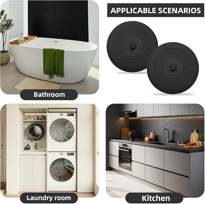 Tub Stopper 2PCS, Bathtub Drain Stopper, 6 inches Bathtub Tub Drain Cover - Image 7
