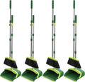 Broom and Dustpan Set, 52-in Long Adjustable Handle Broom Dustpan Combo by nacena
